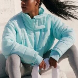 NWOT Free People Movement High Frequency Cropped Puffer Jacket